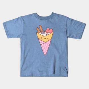 Cute Japanese Style Crepes Dessert Kids T-Shirt